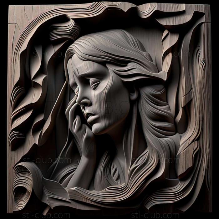 3D модель Джуди Мастранжело — американская художница. (STL)
